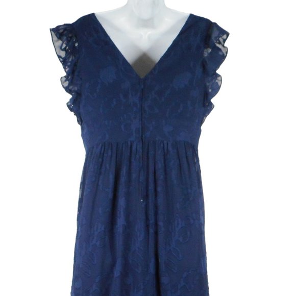 Lilly Pulitzer Dress Blue 6 Blue Polyester Embroidered Beaded Lined Fairycore - Picture 11 of 14
